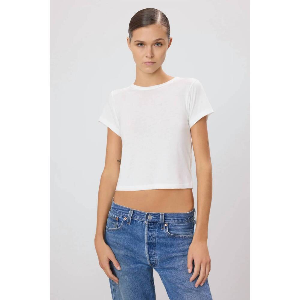 NEW ETERNE short sleeve baby tee in white